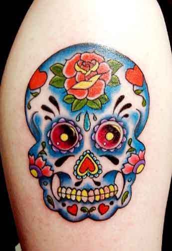 mexican sugar skull tattoo
