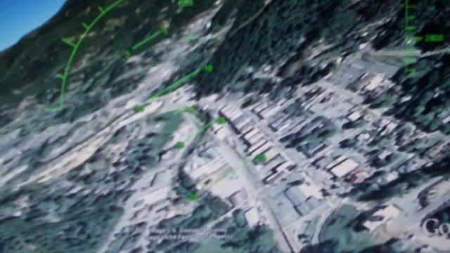 Screencap of Sylva, NC as seen in the Google Earth Flight Simulator