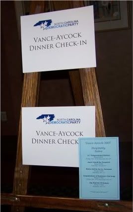 2007 Vance-Aycock Dinner Signs
