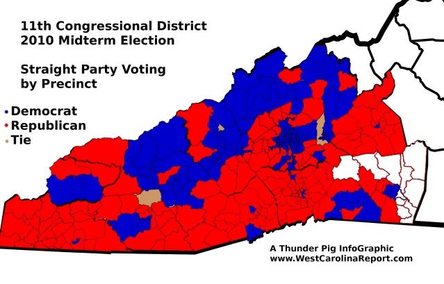 Straight Party Voting by Precinct in the 11th Congressional District 
InfoGraphic by Bobby Coggins