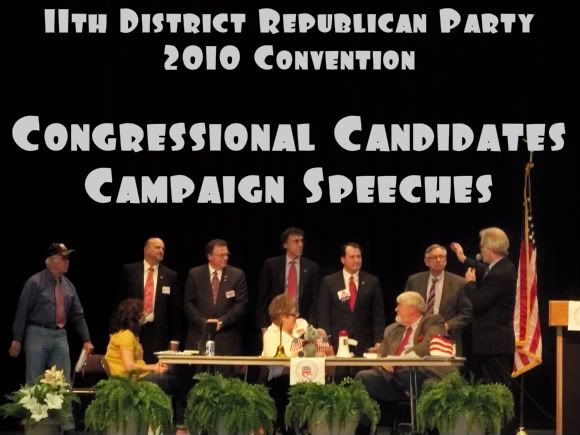 Candidates in the Congresssional Primary at the 2010 Convention of the 11th District Republican Party