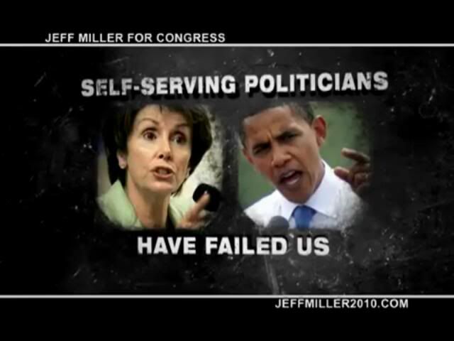 Screengcap from the Jeff Miller Politicians Campaign Ad