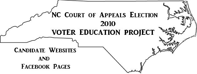 2010 Voter Education Project NC Court of Appeals Race 
Graphic by Bobby Coggins