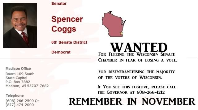 WANTED, Wisconsin Senator for fleeing their job and failing to uphold the oath of office as prescribed in the Wisconsin State Constitution
