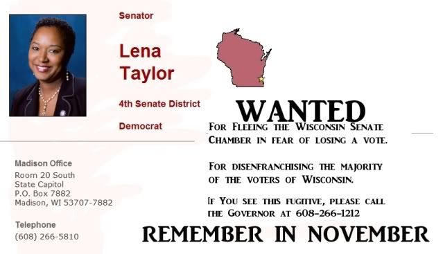 WANTED, Wisconsin Senator for fleeing their job and failing to uphold the oath of office as prescribed in the Wisconsin State Constitution
