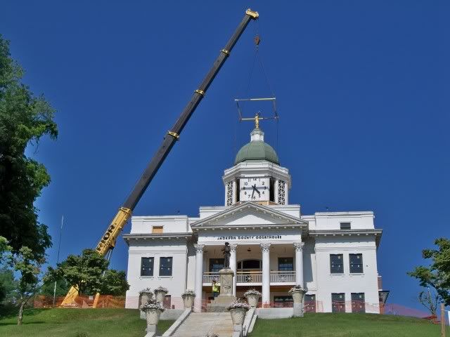 A view of the Old Jackson County Courthouse in Sylva, NC