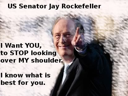 US Senator Jay Rockefeller wants you poster 
Graphics by Bobby Coggins