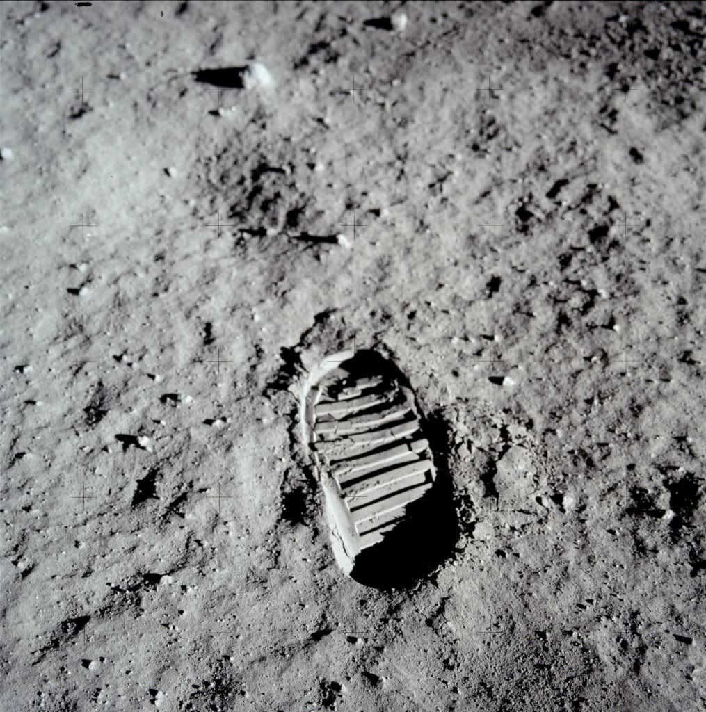 Man's Mark on the Moon. Image Courtesy NASA