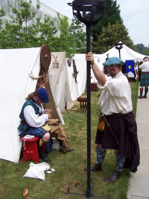 Two men in period dress at the A Taste of Scotland Festival in Franklin, NC in 2008