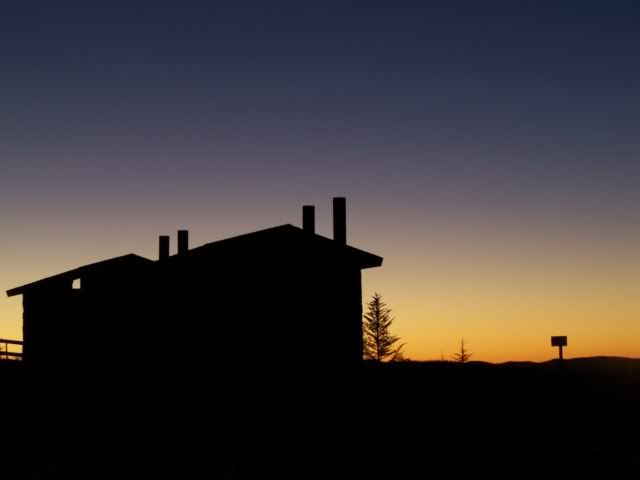 The comfort station silhouetted against the horizon 
Photo by Bobby Coggins