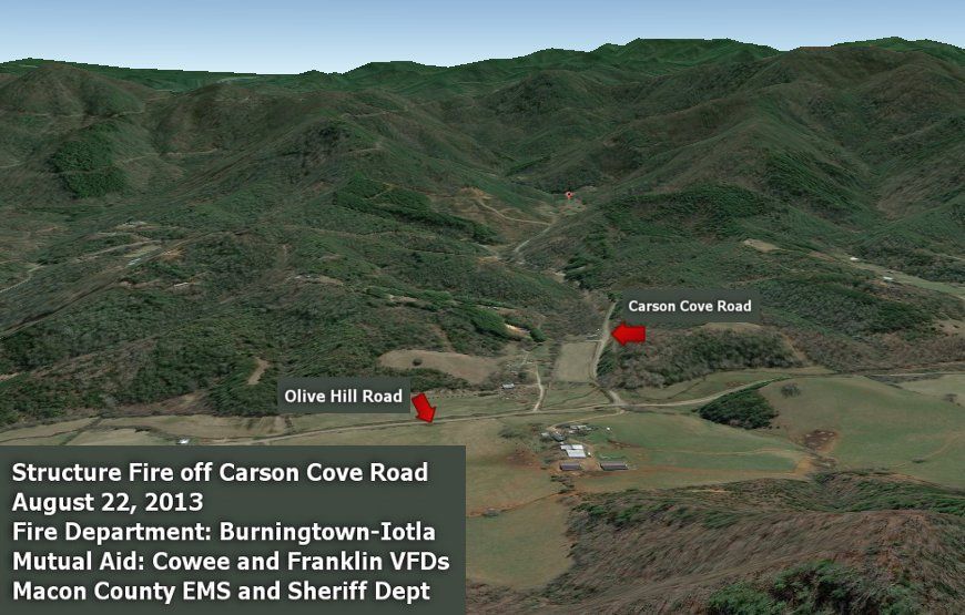 940 Carson Cove Road 
Image from Google Earth
Titles by Bobby Coggins
