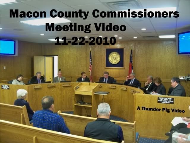 Title Card for the 11-22-2010 meeting of the Macon County Commissioners 
Photo and Titles by Bobby Coggins