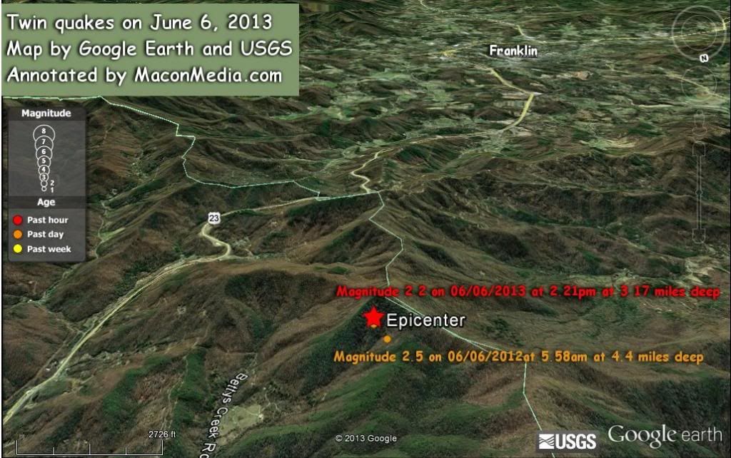 June 6th 2013 Quake Epicenters