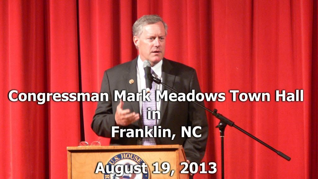 Mark Meadows Town Hall 
Photo ©2013 by Bobby Coggins