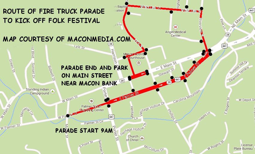 2013 Fire Apparatus Parade Route 
By Bobby Coggins