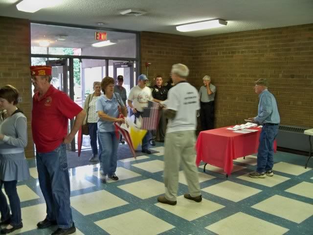 Vic Drummond seeking signatures for an independent run for Macon County Commissioner. Photo taken on May 31, 2010 by Bobby Coggins