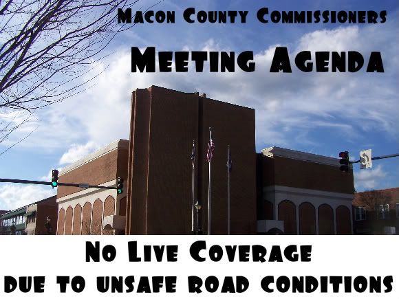 Macon County Commissioners Meeting Agenda 
Photo and titles by Bobby Coggins