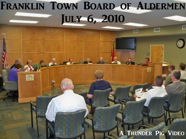 The Franklin Town Board of Aldermen during their July 6, 2010 meeting