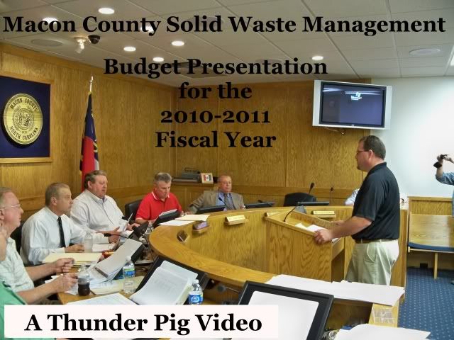 Chris Stahl gives a budget presentation to the Macon County Commissioners