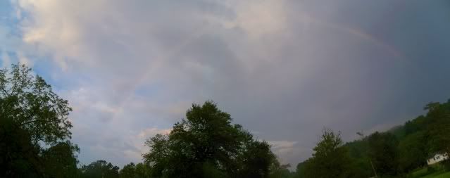 Rainbow after a storm on August 13, 2010. Photo by Bobby Coggins.