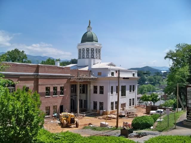 View of Jackson County Library from the Employment Security Commission building