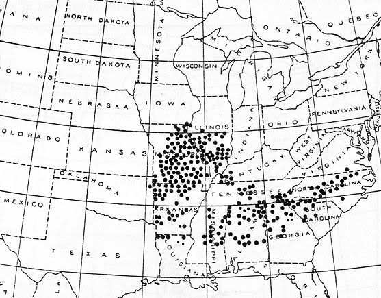 Brood XIX Map I swiped from www.magicicada.org