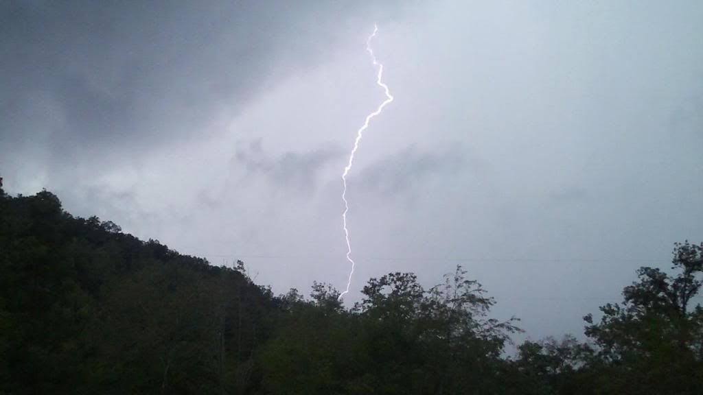 A lightning strike I captured 4 miles NE of Franklin, NC on July 18, 2010.