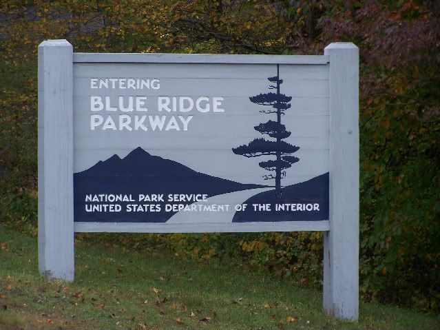 Entrance to the Blue Ridge Parkway 
on the Jackson-Haywood County Line in North Carolina