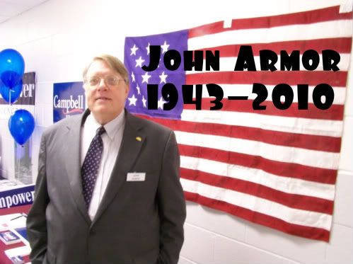 John Armor, Defender of the US Constitution, at the 2008 Macon County GOP Convention. Photo by Bobby Coggins.