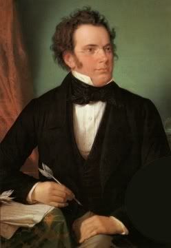 1875 oil painting of Franz Schubert by Wilhelm August Riede