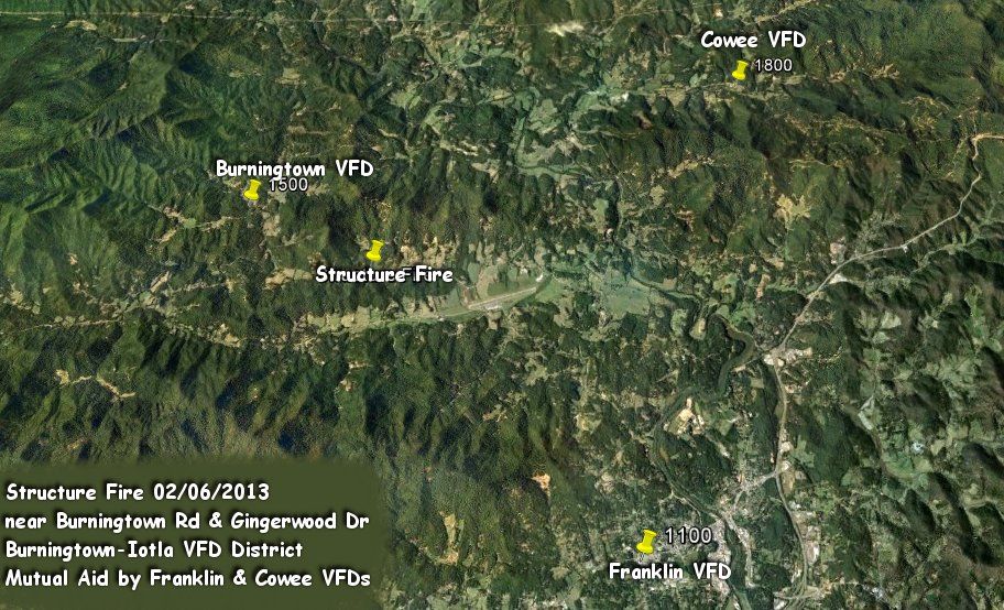 Feb 6 Structure Fire Location