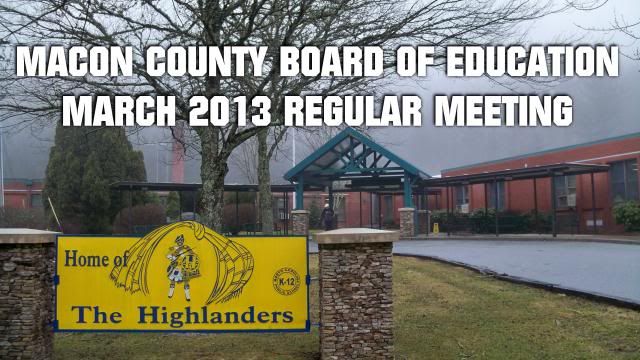 Board of Education March 2013