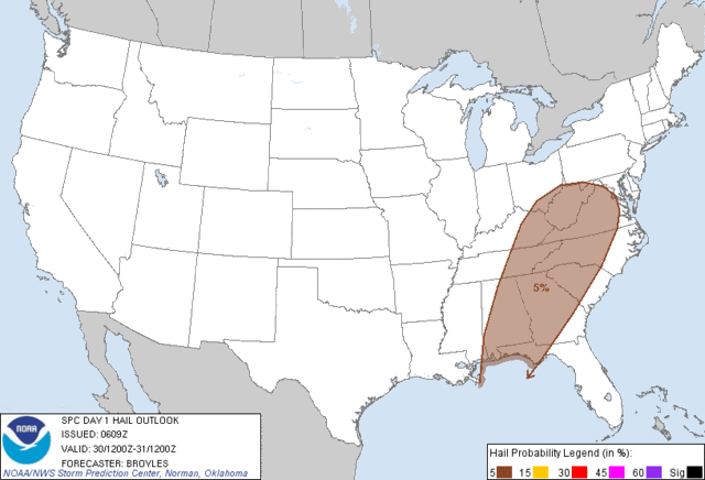 Probabilistic Large Hail Graphic