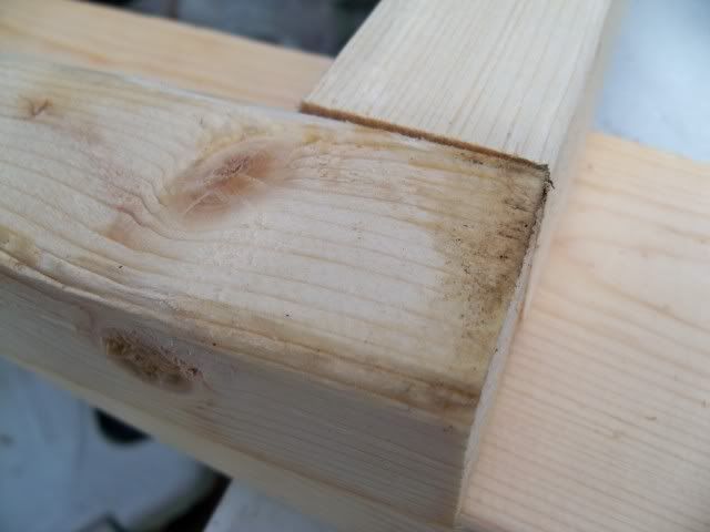 Detail of one corner of my proposed trellis using 2x2 lumber