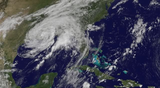 Tropical Storm Lee in the Gulf of Mexico on Sep 4th 2011
Image Courtesy GOES-13 
Cropped by Bobby Coggins