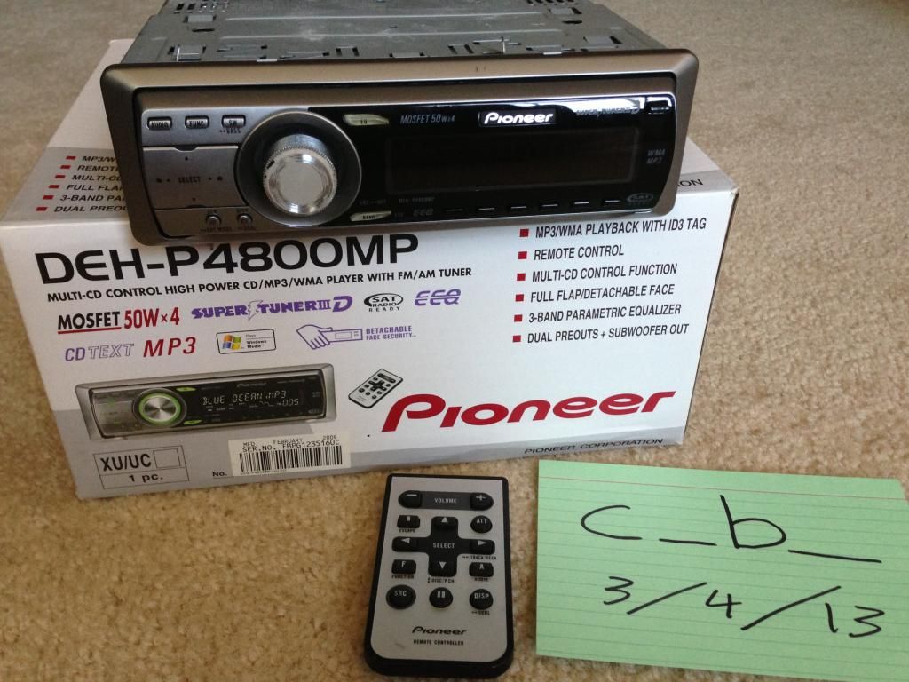 SOLD/CLOSED FS: Pioneer deh-p4800mp $25