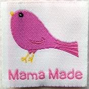 Love is Mama Made <br>Bird woven clothing tag set of 25<br>.25 FC shipping