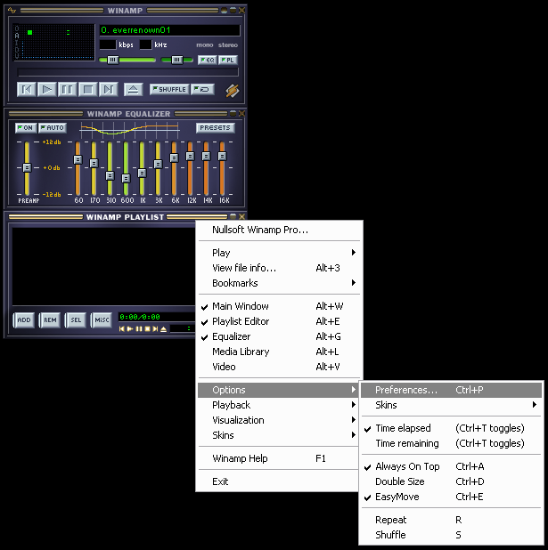 cómo en el mercado usar winamp con ventrilo