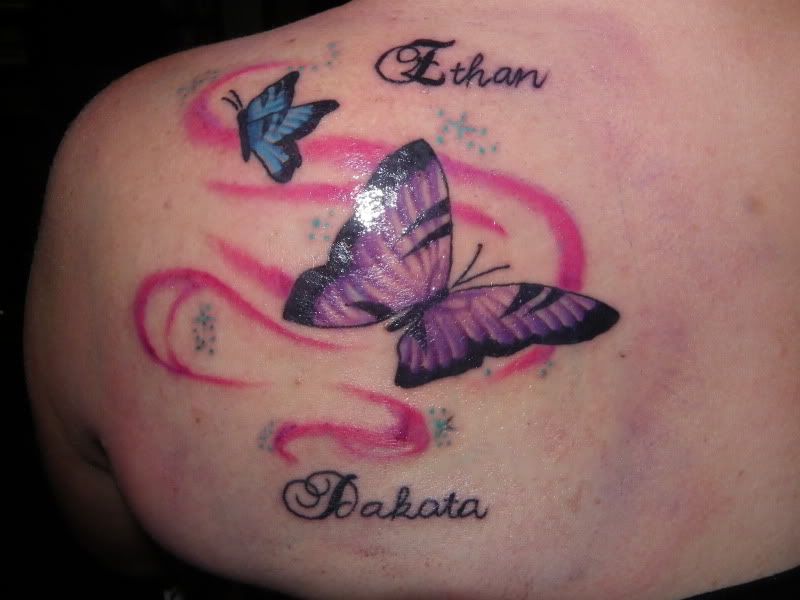 Stuff With Both My Kids Names On My Butterfly Tattoos Designs The Many