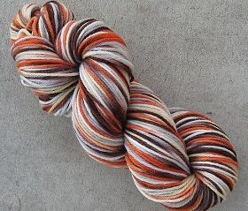 semi custom you choose yarn weight, "Pumpkin Chai" Aria Organic Merino