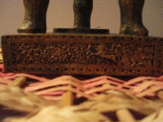 G-002B (Gift, artifact 2, base view, close up):  Tutankhamun Coffin Oil Burner
