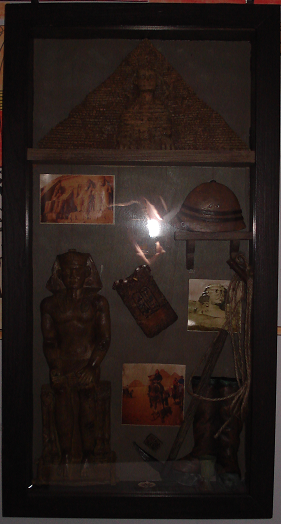 G-008F (Gift, artifact 8, front view):  Giza Necropolis Shadow Box