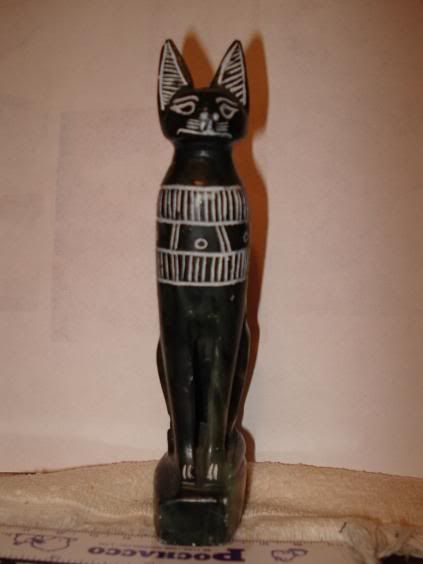 AS-001F (Antique Store, artifact 1, front view):  Bastet Statue