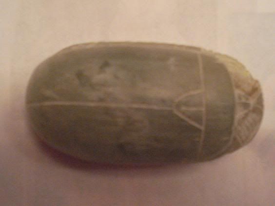 AS-003A (Antique Store, artifact 3, arial view):  Soapstone Scarab