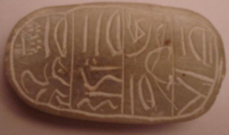 AS-003B (Antique Store, artifact 3, bottom/base view):  Soapstone Scarab