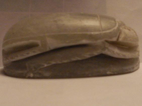 AS-003S2 (Antique Store, artifact 3, side two, right view):  Soapstone Scarab