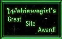 Awarded by Wahiawagirl's Paradise - Great Site Award