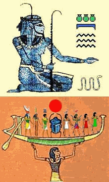 The Ogdoad of the Heliopolitan Creation Story:  Amun and Amaunet, Nun and Naunet, Kuk and Kauket, Huh and Hauhet