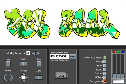 Graffiti Fonts Creator. Graffiti font generator: free