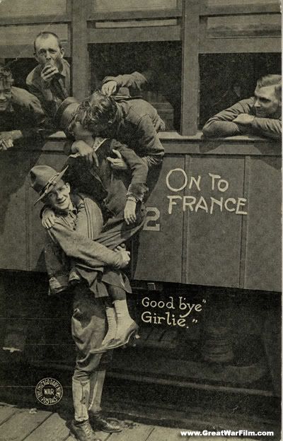 American Soldiers on their way to training for World War One